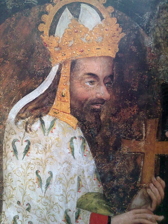 Charles portrait in the Church of the Virgin Mary on Karlstejn